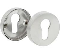 Amig - Entrée de cylindre pour cylindres Europrofil - Rosace en acier inoxydable 18/8 - Ø53,5 mm et 10 mm d’épaisseur - Découpe standard 33,2 mm - Finition argent mat - Mod. 3