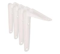 Amig - Équerre d'étagère murale | Console pour étagère | Support étagère en Acier | Coleur: Blanc | Dimensions: 250 x 200 | Poids max.: 40 kg (Lot de 4)