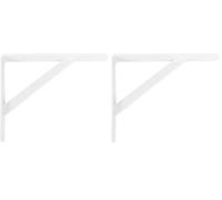 Amig - Équerre d'étagère murale | Console pour étagère | Support étagère en Acier | Coleur: Blanc | Dimensions: 250 x 150 | Poids max.: 320 kg (Lot de 2)