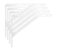 Amig - Équerre d'étagère murale | Console pour étagère | Support étagère en Acier | Coleur: Blanc | Dimensions: 250 x 200 | Poids max.: 330 kg (Lot de 4)