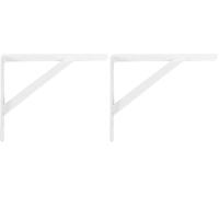 Amig - Équerre d'étagère murale | Console pour étagère | Support étagère en Acier | Coleur: Blanc | Dimensions: 400 x 275 | Poids max.: 225 kg (Lot de 2)