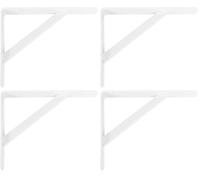 Amig - Équerre d'étagère murale | Console pour étagère | Support étagère en Acier | Coleur: Blanc | Dimensions: 400 x 275 | Poids max.: 225 kg (Lot de 4)