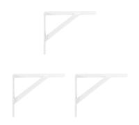 Amig - Équerre d'étagère murale | Console pour étagère | Support étagère en Acier | Coleur: Blanc | Dimensions: 400 x 275 | Poids max.: 225 kg (Lot de 3)