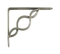 Amig - Équerre étagère - Support mural pour étagère - Haute résistance jusqu’à 195 kg - 150 x 125 mm - Acier - Gris métallisé