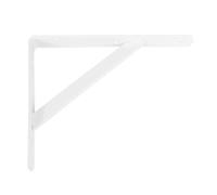 Amig - Équerre étagère - Support mural pour étagère - Haute résistance jusqu’à 260 kg - 300 x 225 mm - Acier - Blanc