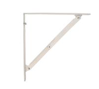 Amig - Équerre pliante d'étagère murale | Console pour étagère | Support étagère en Acier | Coleur: Blanc | Dimensions: 300 x 300 | Poids max.: 75 kg