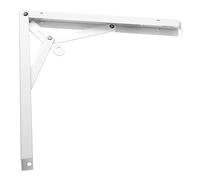 Amig - Équerre pliante d'étagère murale | Console pour étagère | Support étagère en Acier | Coleur: Blanc | Dimensions: 200 x 185 | Poids max.: 50 kg