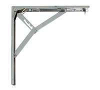 Amig - Équerre pliante d'étagère murale | Console pour étagère | Support étagère en Acier | Coleur: Chromé | Dimensions: 400 x 405 | Poids max.: 60 kg