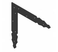 AMIG - Equerre qc 8510 - 300 x 240 mm - Acier - Noir - Droite
