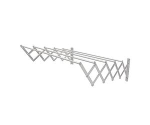 Amig - Étendoir Extensible Mural Niza | Fabriqué en Aluminium de Haute résistance | Finition Inoxydable | Dimensions : 140x14x3cm | Étendoir à Linge Pliable | Étendoir extérieur