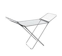 Amig - Étendoir Pliable à Ailes Mod. Aeria Airflow - Aluminium et Acier - Séchoir à Linge léger - Montage et Pliage faciles - 18 m d’Espace d’étendage - Dimensions 176x55x92 cm - Couleur Argent/Noir