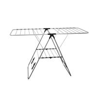 Amig - Étendoir Pliable à Ailes Mod. Aeria UrbanDry - Aluminium et Acier - Séchoir à Linge avec étagère - Montage et Pliage faciles - 15 m d’Espace d’étendage - 145x60x95 cm - Couleur Argent/Noir