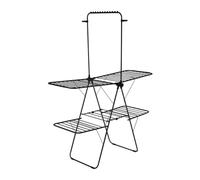 Amig - Étendoir Vertical Mod. Aeria TowerPro - Acier et polypropylène - Séchoir à Linge Pliable - Montage et Pliage faciles - 29m d’Espace d’étendage - Dimensions 160x68x205 cm - Couleur Noir