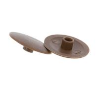 Amig - Excentric Trim | Diameter 17 mm | Pack of 10 | Plugs for Covering Overhanging Holes on Shelves in Cabinets, Cabinets Or Shelves | Easy to Remove and Install | Plastic Brown