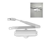 Amig - Ferme-porte hydraulique en aluminium - noir - pour freiner ou retenir les portes d’un poids maximal de 40 kg et 85 cm de large, amortisseur anti-chocs et claquements de porte, vis incluses