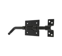 Amig - Ferme-porte pour fermeture automatique de portes | Loquet de sécurité pour fermeture horizontale | Verrou en acier | Finition noire | Dimensions : 400 mm | Comprend des vis
