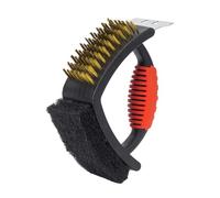 Amig - Fireplus 3 in 1 Barbecue Cleaning Brush | Brosse, Grattoir et Tampon à Récurer | pour Barbecues et Grilles au Charbon de Bois, au Gaz ou Électriques | Dimensions: 16,5x11,5x7cm