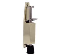Amig - Fixation sur pied en caoutchouc pour tenir et maintenir les portes ouvertes - Butée verticale de Zamak - Anti Porte-bagages - Dimensions : 120 x 25 mm - Coulissage: 28 mm - Doré