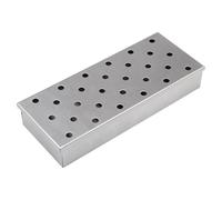 Amig - Fumoir pour Barbecue au Charbon ou au Gaz - 23 x 9 x 4 cm - Fabriqué en Acier Inoxydable - Boîte à Fumée pour Copeaux de Bois - Mod. AM09