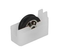 Amig - Galet pour fenêtre coulissante - Lot de 2 unités - Dimensions 33 x 22 mm - Boîtier en nylon avec roulements à billes - Conçu pour fenêtres coulissantes - Couleur blanche - Mod. COR05