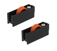 Amig - Galet pour fenêtre coulissante - Lot de 2 unités - Dimensions 51 x 20 mm - Boîtier en nylon avec roulements à billes - Conçu pour fenêtres coulissantes - Couleur noire - Mod. COR09