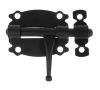 Amig - Goupille de chevauchement pour portes Mod.484 | 30 x 30 mm | Loquet de sécurité pour fermeture horizontale | Finition acier noir | Vis tire-fond incluses