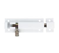 Amig - Goupille De Jante | 250 x 30 mm | Idéal Pour Les Portes Intérieures En Bois | Bords Carrés | Loquet Pour Salle De Bain, Chambre Ou Bureau | Boulon De Sécurité | Aluminium Blanc