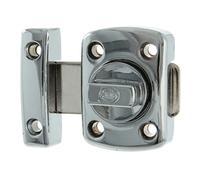 Amig - Goupille De Jante | 30x42 mm | Portes D'Entrée En Bois Idéales | Fermeture Cylindrique Rotative | Loquet Pour Salle De Bain, Chambre Ou Bureau | Boulon De Sécurité | Zamak Argent Brillant