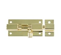 Amig - Goupille De Jante | 40x28 mm | Idéal Pour Les Portes Intérieures En Bois | Bords Carrés | Loquet Pour Salle De Bain, Chambre Ou Bureau | Boulon De Sécurité | Acier Doré