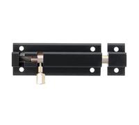 Amig - Goupille De Jante | 50x30 mm | Idéal Pour Les Portes Intérieures En Bois | Bords Carrés | Loquet Pour Salle De Bain, Chambre Ou Bureau | Boulon De Sécurité | Aluminium Noir