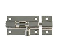 Amig - Goupille De Jante | 60x30 mm | Idéal Pour Les Portes Intérieures En Bois | Bords Carrés | Loquet Pour Salle De Bain, Chambre Ou Bureau | Boulon De Sécurité | Argent Acier