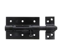 Amig - Goupille de suralimentation | 120 x 67 mm | Idéal pour portes de passage en bois | Trou porte-bagages ø 8 mm | Loquet pour salle de bain, chambre ou bureau | Verrou de sécurité | Acier noir