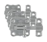 Amig - Goupille de suralimentation | 40 x 38 mm | Idéal pour portes de passage en bois | Loquet pour salle de bain, chambre ou bureau | Verrou de sécurité | Acier inoxydable 18/8 mat (Lot de 3)
