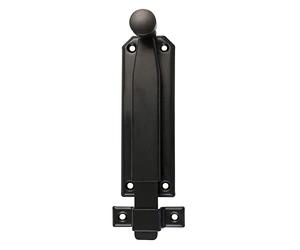 Amig - Goupille de suspension pour portes Mod.310 | Loquet de sécurité à poser horizontale ou verticale | Zamak avec finition noire mate | Dimensions : 150 x 38 mm