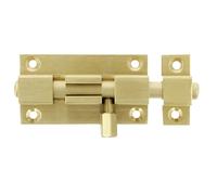 Amig - Goupille de suspension pour portes Mod.700 | 40 x 37 mm | Loquet de sécurité pour fermeture horizontale ou verticale | En laiton avec finition dorée mate | Comprend des tirefonds