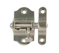 Amig - Goupille de suspension pour portes Mod.720 | 25 x 46 mm | Loquet de sécurité pour fermeture horizontale | En laiton avec finition chromée mate | Comprend des tirefonds