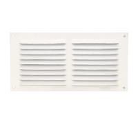 AMIG - Grille d'aération avec moustiquaire 3 - 100 x 200 mm - Aluminium - Blanc
