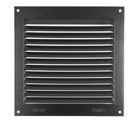 AMIG - Grille d'aération avec moustiquaire 3 - 150 x 150 mm - Aluminium - Noir