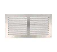 AMIG - Grille d'aération avec moustiquaire 3 - 150 x 300 mm - Aluminium - Argent