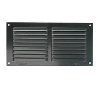 AMIG - Grille d'aération avec moustiquaire 3 - 150 x 300 mm - Aluminium - Noir