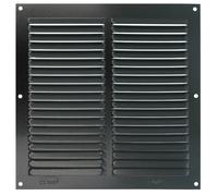 AMIG - Grille d'aération avec moustiquaire 3 - 200 x 200 mm - Aluminium - Noir