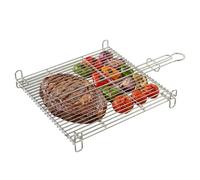 Amig - Grille de Barbecue - 40 x 40 cm - Fabriquée en Acier Résistant à la Corrosion - Retour Uniforme Idéal pour Griller Viandes et Légumes - Mod. AM24