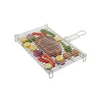 Amig - Grille de Barbecue - 65 x 40 cm - Fabriquée en Acier Résistant à la Corrosion - Retour Uniforme Idéal pour Griller Viandes et Légumes - Mod. AM26