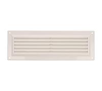 Amig - Grille de ventilation rectangulaire en Plastique avec moustiquaire | Grilles d'aération pour sortie d'air | Idéal pour plafonds | Dimensions : 260 x 90 mm | Couleur: Blanc (Lot de 6)