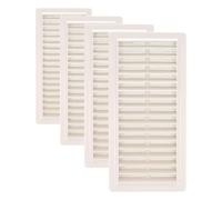 Amig - Grille de ventilation rectangulaire en Plastique avec moustiquaire | Grilles d'aération pour sortie d'air | Idéal pour plafonds | Dimensions : 200 x 120 mm | Couleur: Blanc (Lot de 4)