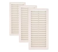 Amig - Grille de ventilation rectangulaire en Plastique avec moustiquaire | Grilles d'aération pour sortie d'air | Idéal pour plafonds | Dimensions : 200 x 120 mm | Couleur: Blanc (Lot de 3)