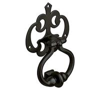 Amig - Heurtoir Artistique Noir Mat 110x100mm | Marteau de Porte Rustique Décoratif | Installation Facile | Résistant aux Intempéries, Multicolore, ZAMAK
