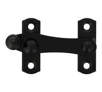 Amig - Heurtoir noir pour volets avec attache inversée Mod. 3-75 x 46 mm - Fermeture de sécurité anti-choc et rupture pour fenêtres - En acier - Avec vis