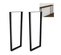 Amig - Jeu de 2 Pieds pour Tables de Hall d'entrée ou d'entrée | Ensemble de Pieds pour Table Style Industriel | Matériau : Acier | Dimensions : 800 x 300 x 40 mm | Finition Noir Mat