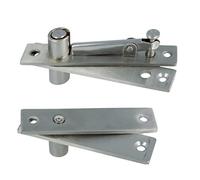 Amig - Jeu de charnières pour porte pivotante | Idéal portes, écrans rotatifs, amovibles | Charnière cachée à 360° | 130,5 x 25 mm et 131 x 25 mm | Canards carrés | Acier inoxydable 18/8